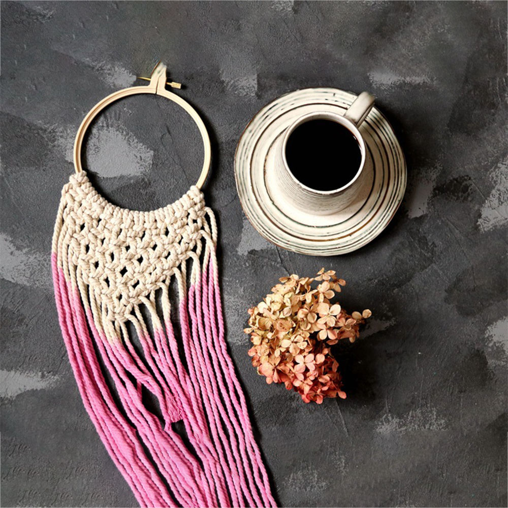 Creative Bohemian Ins Style Handmade Woven Macrame Wall Hanging For Living Room Bedroom Home Decoration