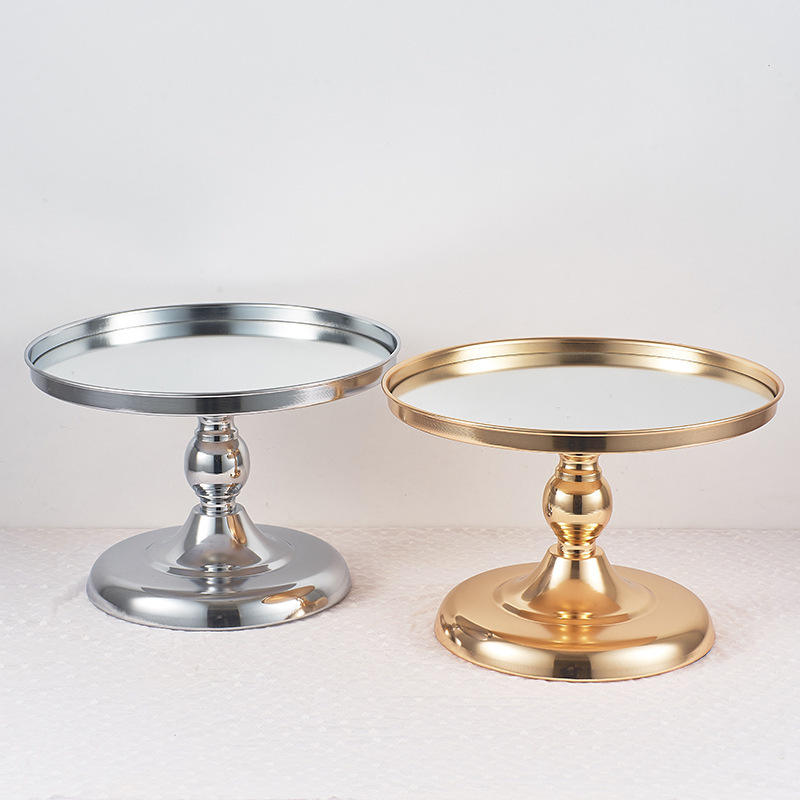 High End Iron Art Metal Gold Cake Stand Tray Supporting Party Snack Dessert Fruit Plate