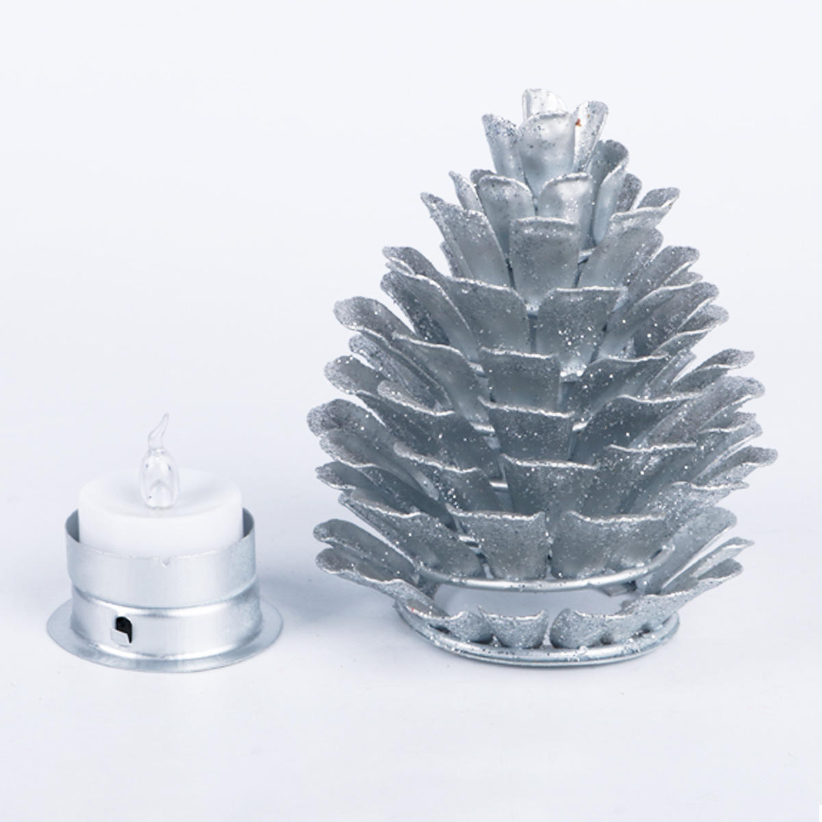Creative Simulation Electronic Led Pine Cone Candle Holder For Home Decor Christmas Party Birthday