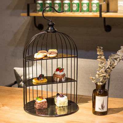 Wrought Iron Dessert Rack Multi-Layer Banquet Dessert Rack Bird Cage Decorating Stand Cake