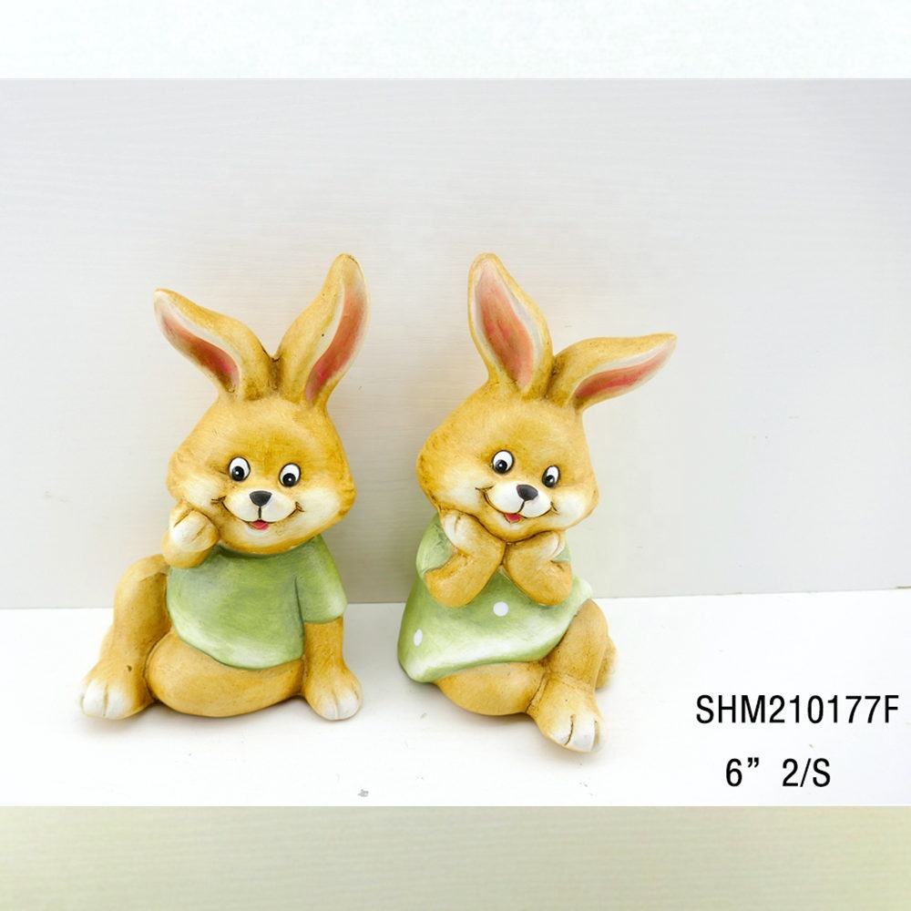 Creative Modern Art Home Decor Cute Ceramic Easter Bunny For Weddings Crafts Gift