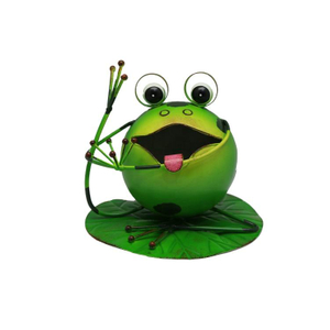 Handmade metal frog for crafts garden insect decoration wholesale