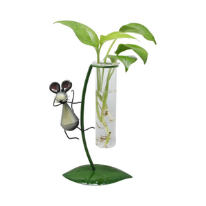 2020 European Style New Design Cute Artistic Mouse Planter Pot Glass Tube Decorations Home