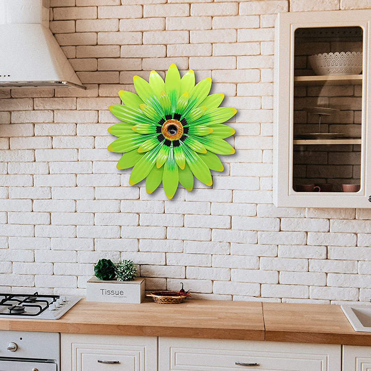 Large Metal Flower Wall Art Inspirational Daisy Decor Hanging for Bedroom Living Room Office Garden