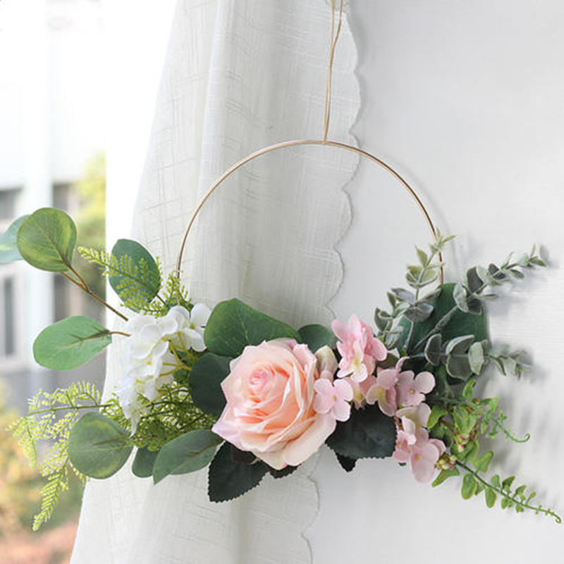Large Metal Floral Hoop Wreath Macrame Gold Hoop Rings For Making Wedding Wreath Decor And DIY Dream Catcher Wall