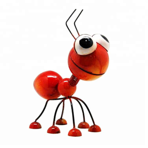 Cute Durable Metal Ant Garden Art Planter Decorations Craft