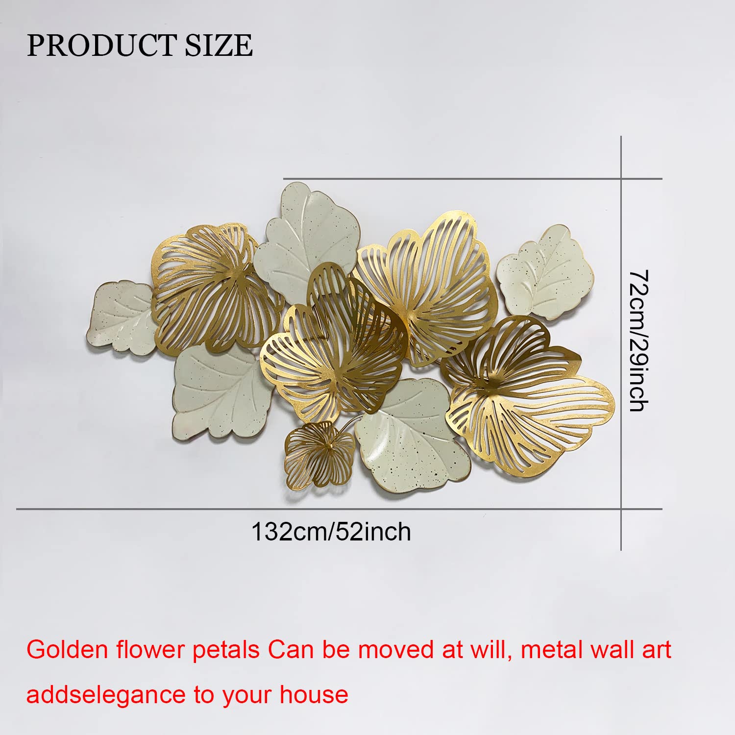 Nordic Creative Wrought Iron Three-Dimensional Wall Decorations Living Room Background Wall Flower Decore