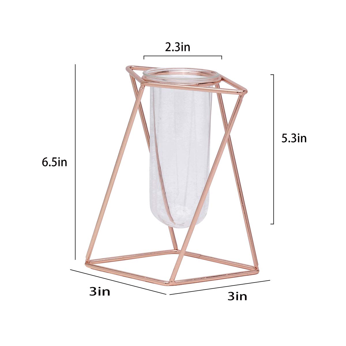 Nordic Ins Triangle Ornament Small Hydroponic Flower Stand Simple Creative Home Decoration Garden Gold Large Metal Vases