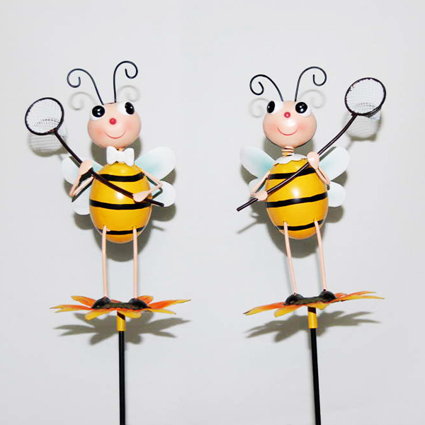 Hot 2 Honey Bee Flower Garden Stick Stake Decoration