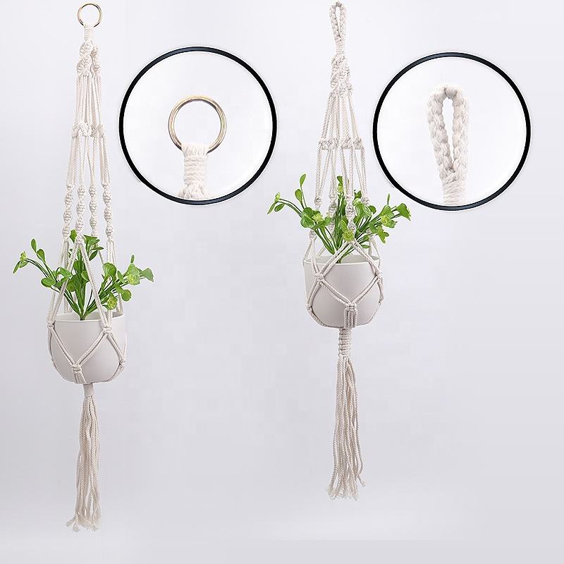 Boho Home Decor Handmade Macrame Plant Hangers For Indoor Bedroom Living Room Hanging Plant Pot Decor