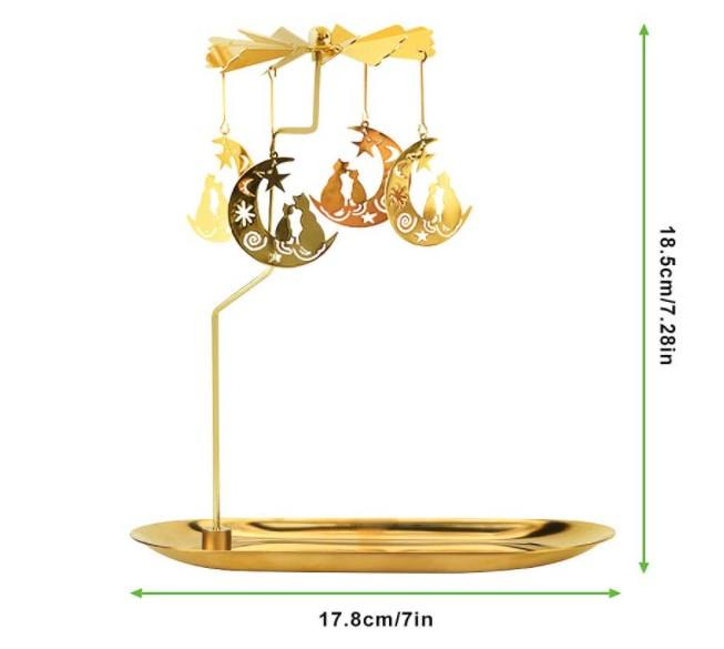European Style Creative Windmill Rotary Metal Romantic Aromatherapy Iron Candle Holders For Wedding Birthday Gift