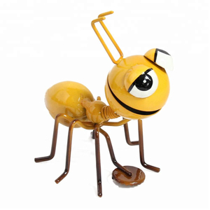Durable Metal Iron Decorative 3D Cute Yellow Luminous Ants Fridge Magnets for Home Decoration