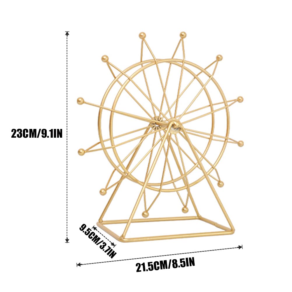 Nordic Light Luxury Simple Line Rotating Ferris Wheel Wrought Iron Decoration For Office Desktop Home Knickknacks