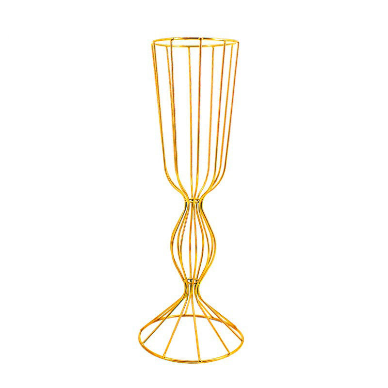 Wedding Wrought Iron Geometry Guide Golden Ornaments Flower Arrangement Centerpieces Flowers For Wedding Table