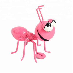 Cute Interesting Home Decoration Items 3D Metal Pink luminous Ant Fridge Magnet For Kitchen Locker Office Board Gifts