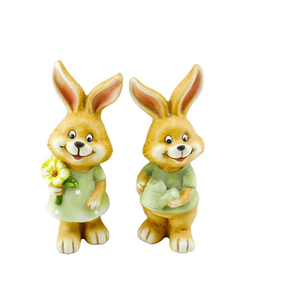Creative Modern Art Home Decor Cute Ceramic Easter Bunny For Weddings Crafts Gift