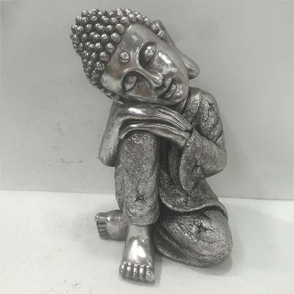 Antique Sliver Standing Small Buddha Statue Home Decor