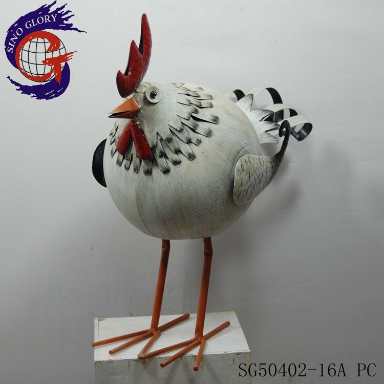 Metal chicken arts crafts outdoor decorations for garden