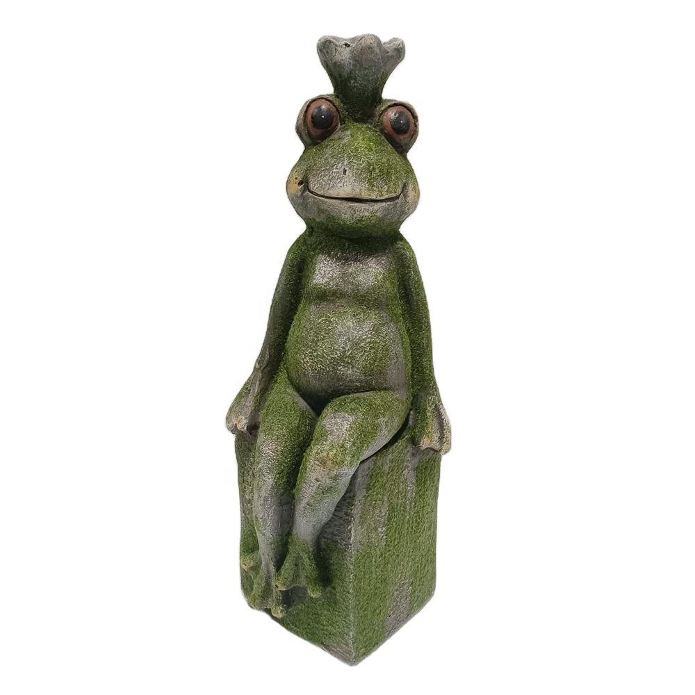2022 New Creative Handicrafts Multiple Style Magnesium Oxide Animal Frog Ornament For Indoor Outdoor Garden Home Decor
