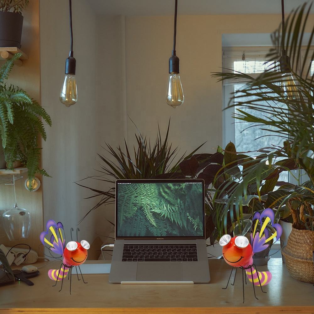 Cute Unique Metal Animals Garden Decorative Solar Light For Bedroom Living Room Home Decor