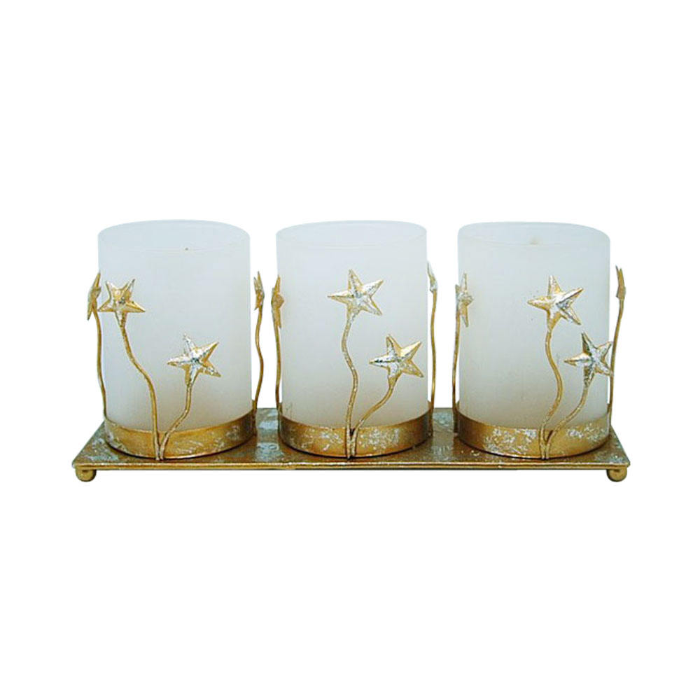 Turkish Orthodox cemetery memorial glass candle holder