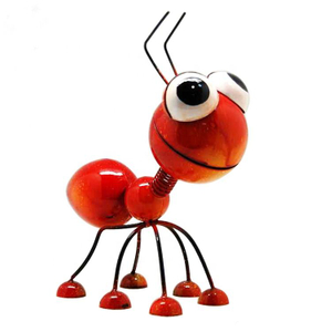 New Design Garden Ornaments Decor Art Metal Red Ant Lawn and Yard Decorations