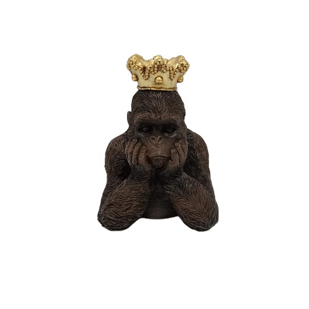 Hear No See No Speak No Evil 3 Wise Monkeys Resin Craft Ornament For Home Office Garden Decoration Collection Gifts