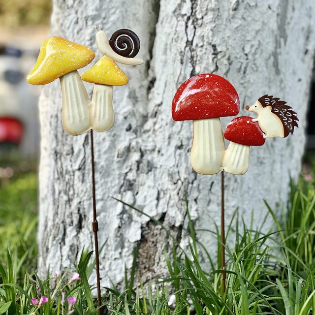 Metal Outdoor Mushroom Decor Yard Art Garden Ornaments for Sale