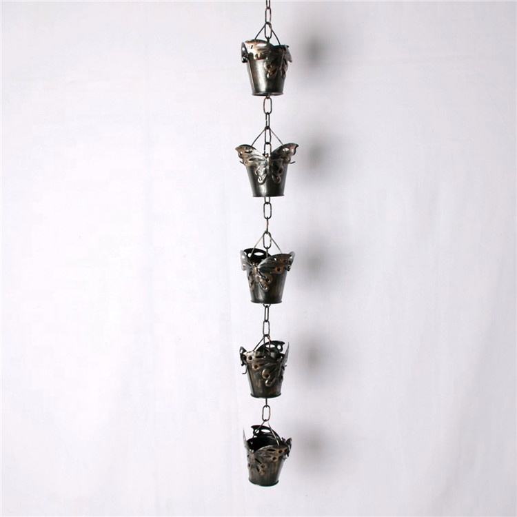 Garden Home Decoration Design Metal Art Decor Dragonfly Rain Chain Hanging Ornaments