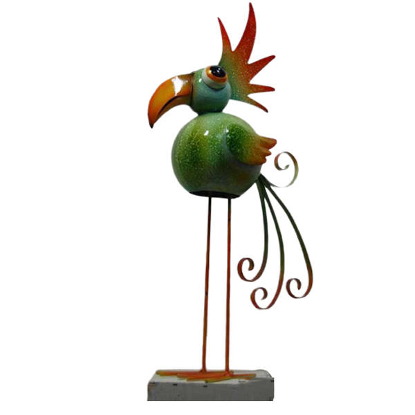 shining colorful handmade animal metal garden art birds