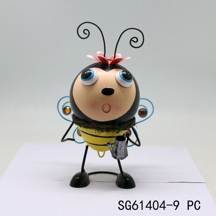 Full Color with Unique Design Metal Ornaments of Bee Bee Statues