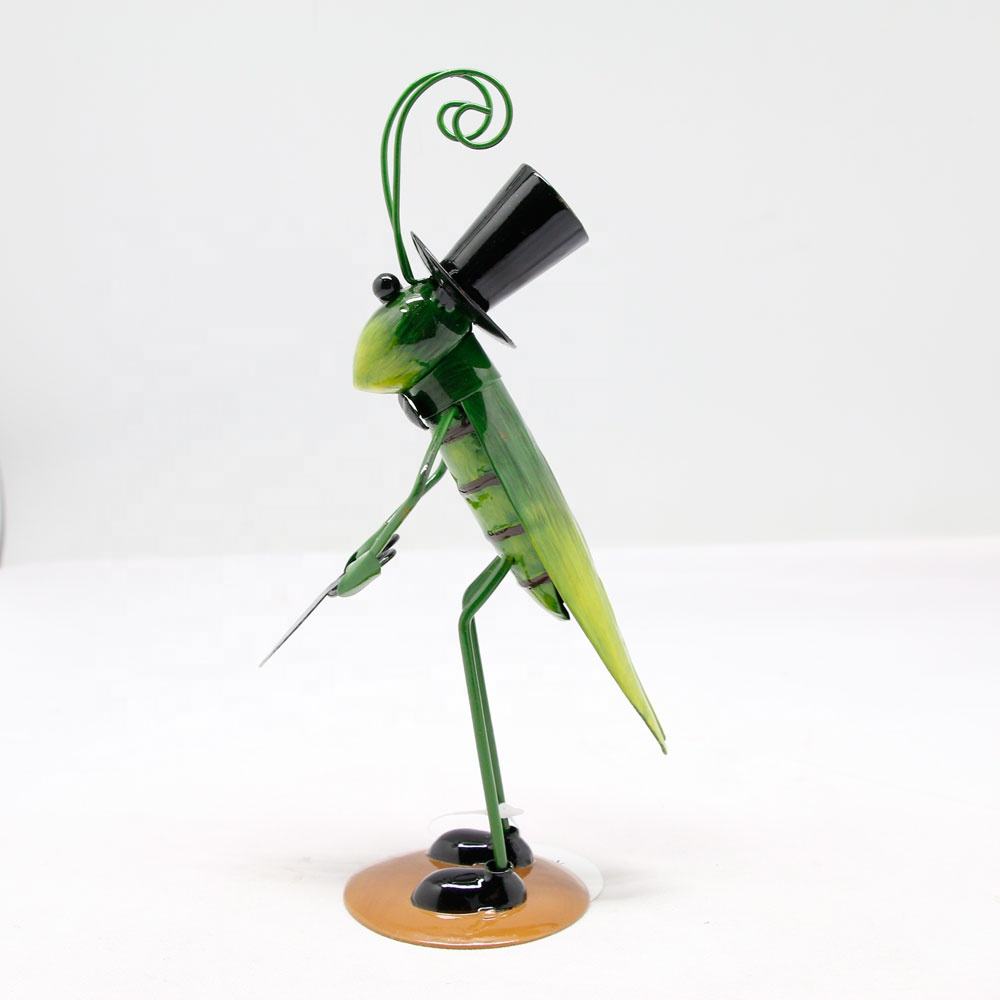 Cute Metal Grasshopper Charms Art Craft for Home Decorations