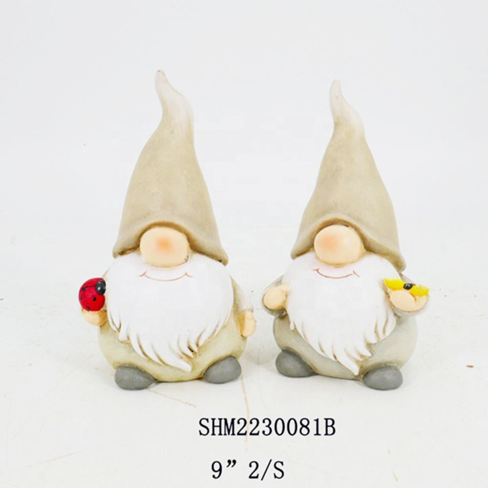 2022 New Cute Small Custom Handmade Ceramics Gnomes Ornament For Yard Patio Lawn Decor