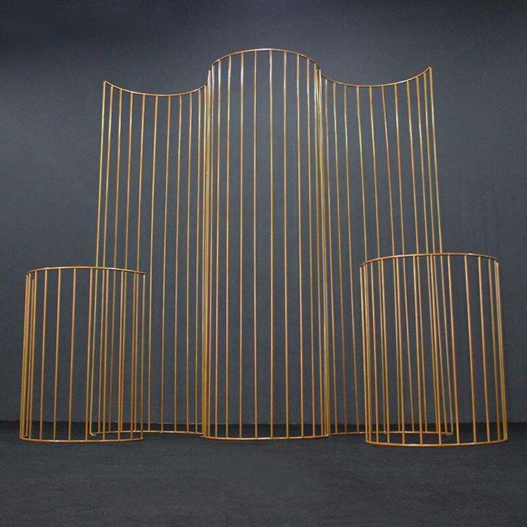 Wedding Props Wrought Iron Screens Decorations Flower Artificial Floral White Backdrop Wall